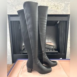 NWT ⭐️ Stuart Weitzman 5050 city leather block heel over the knee boots